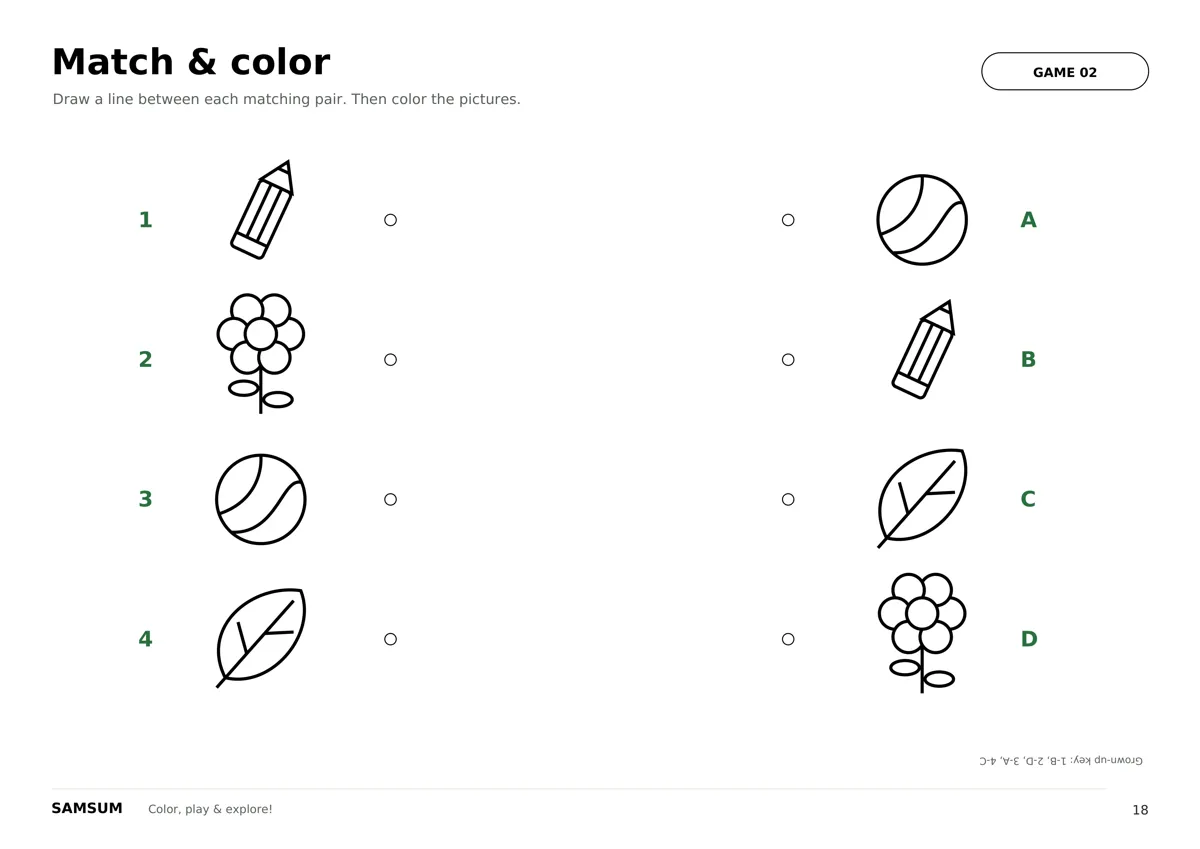 Game: match and color