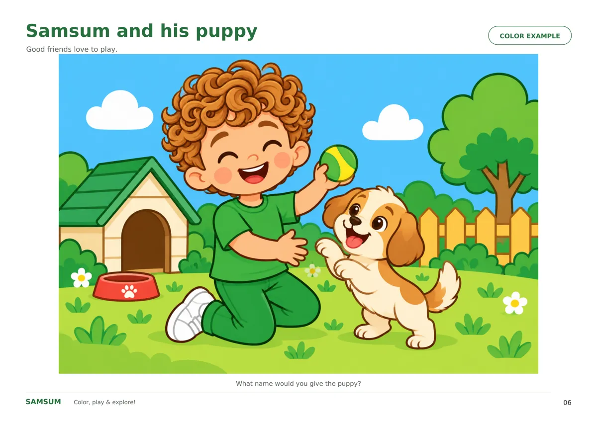 Samsum and his puppy